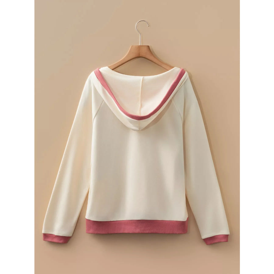 Crochet Panel Kangaroo Pocket Hoodie Apparel and Accessories