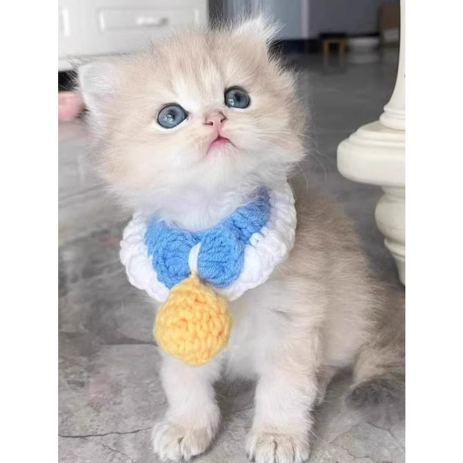 Crochet Pet Collars with Bell Apparel and Accessories