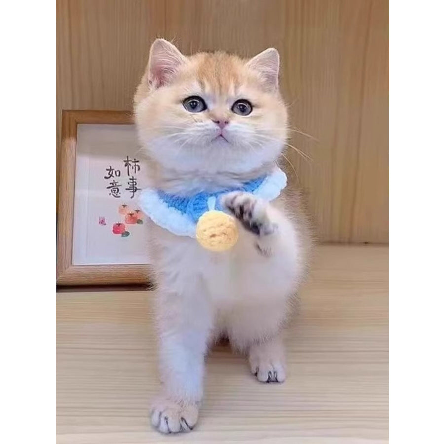 Crochet Pet Collars with Bell Apparel and Accessories