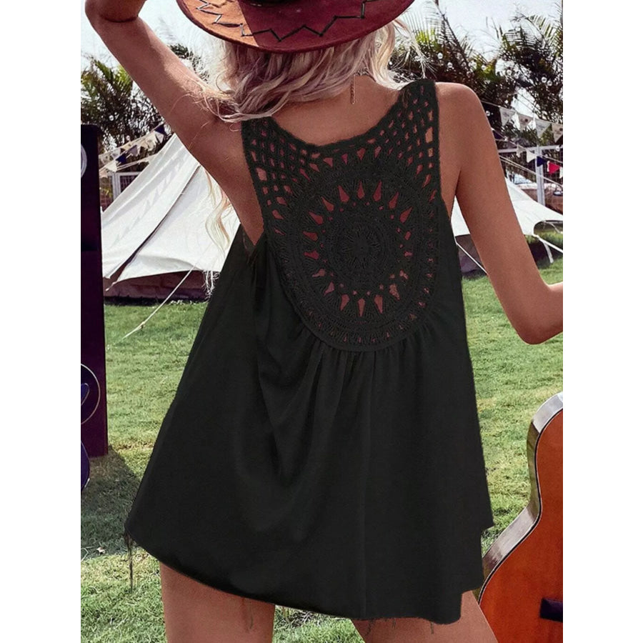 Crochet V-Neck Tank Top Apparel and Accessories