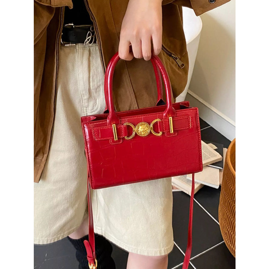 Crocodile Embossed Crossbody Bag Apparel and Accessories