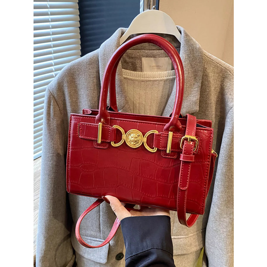 Crocodile Embossed Crossbody Bag Apparel and Accessories