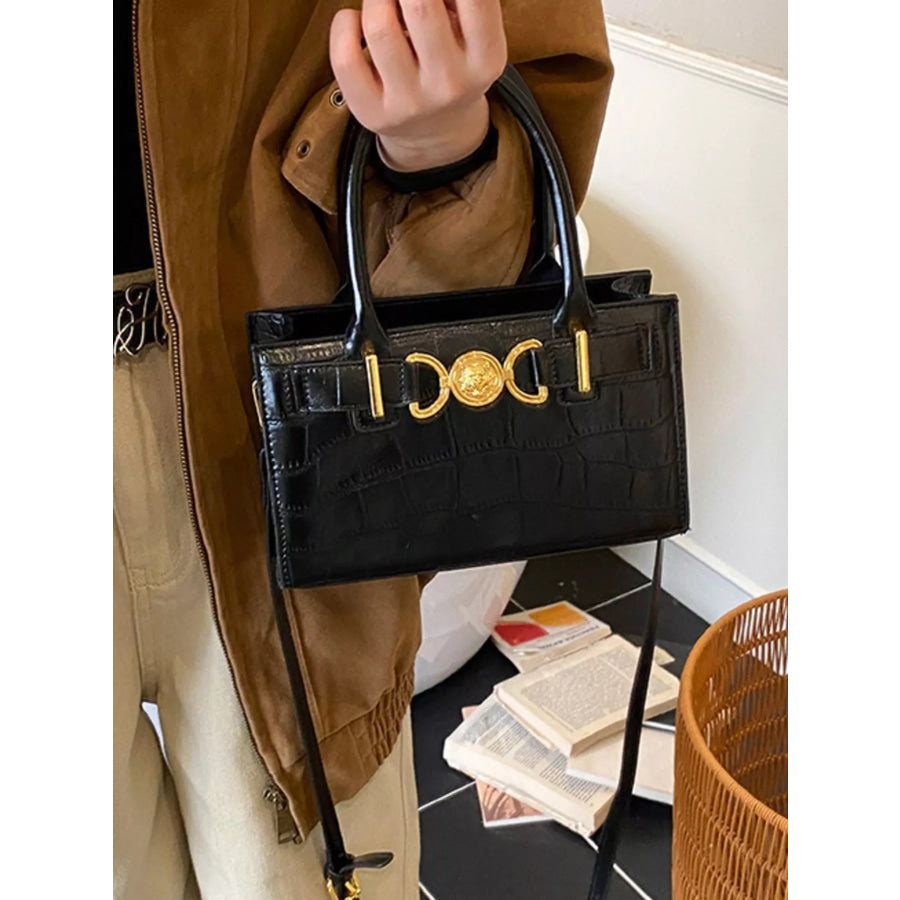 Crocodile Embossed Crossbody Bag Apparel and Accessories