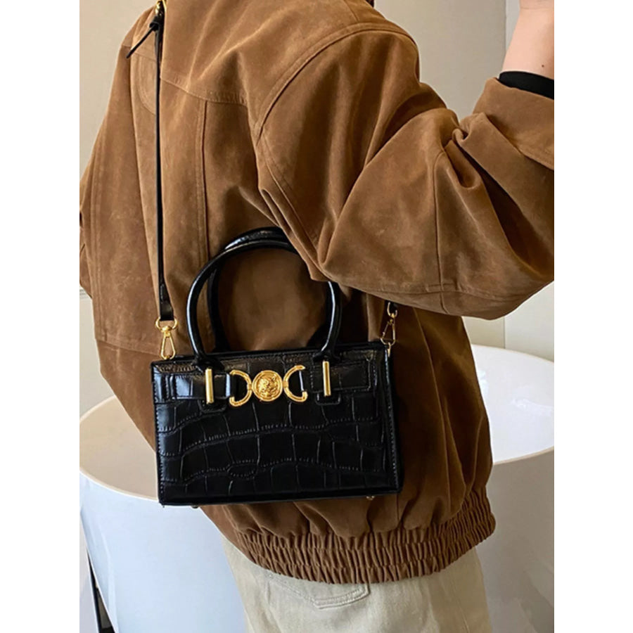 Crocodile Embossed Crossbody Bag Apparel and Accessories