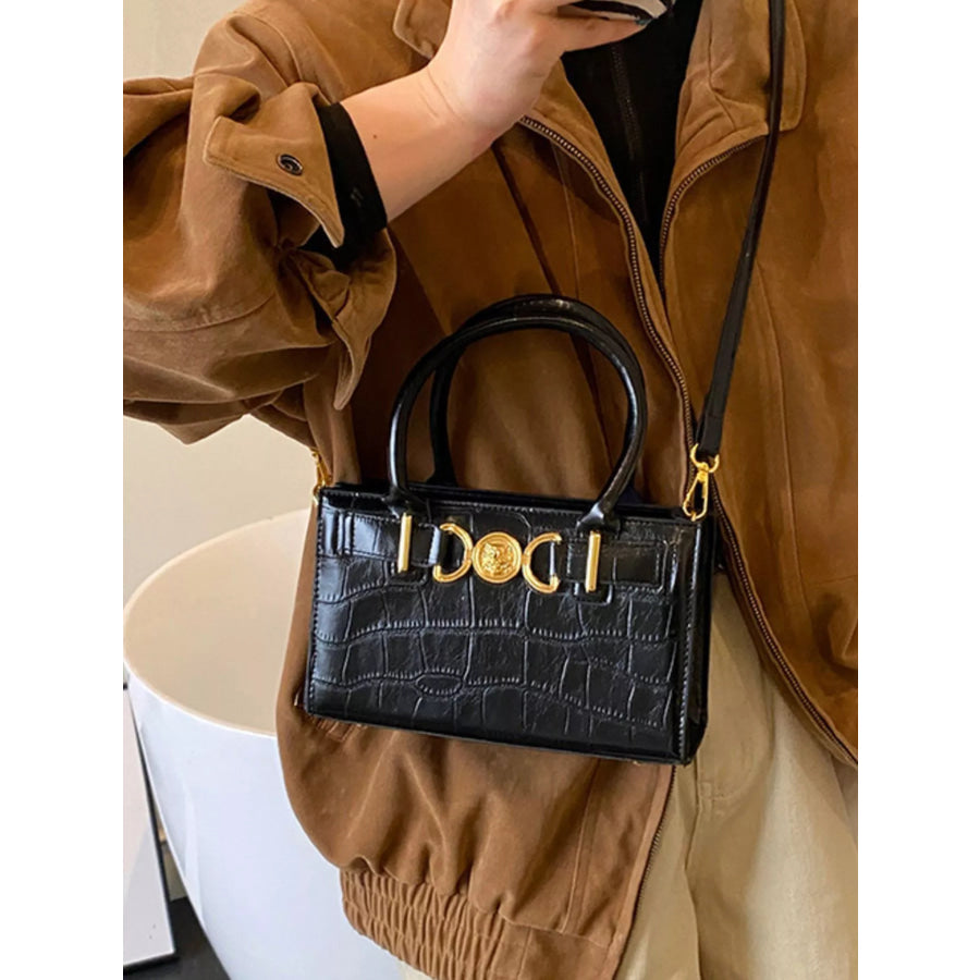 Crocodile Embossed Crossbody Bag Apparel and Accessories