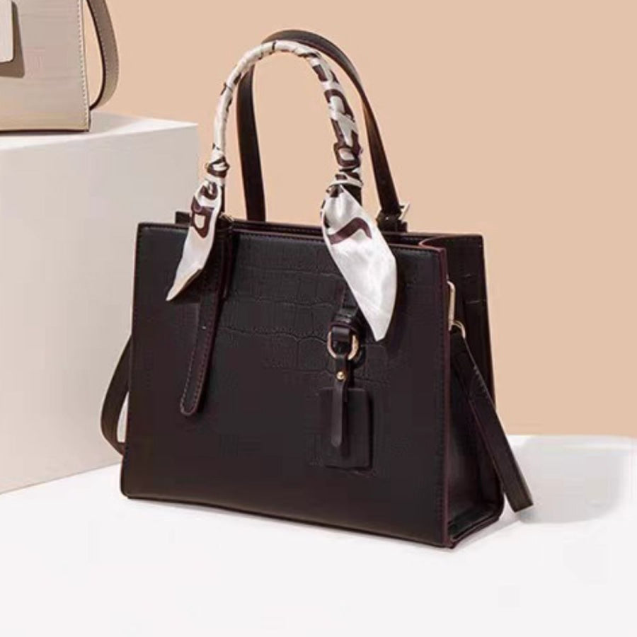 Crocodile Pattern Crossbody Bag Black / ONESIZE Apparel and Accessories