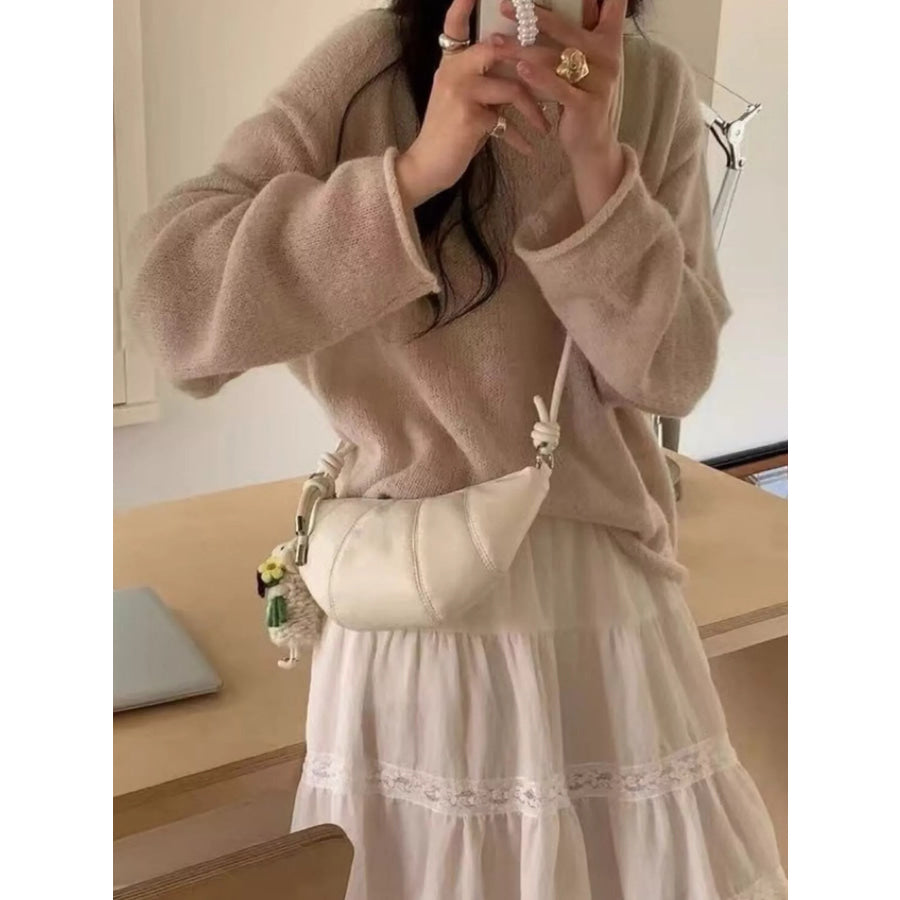 Croissant Shaped Crossbody Bag Apparel and Accessories
