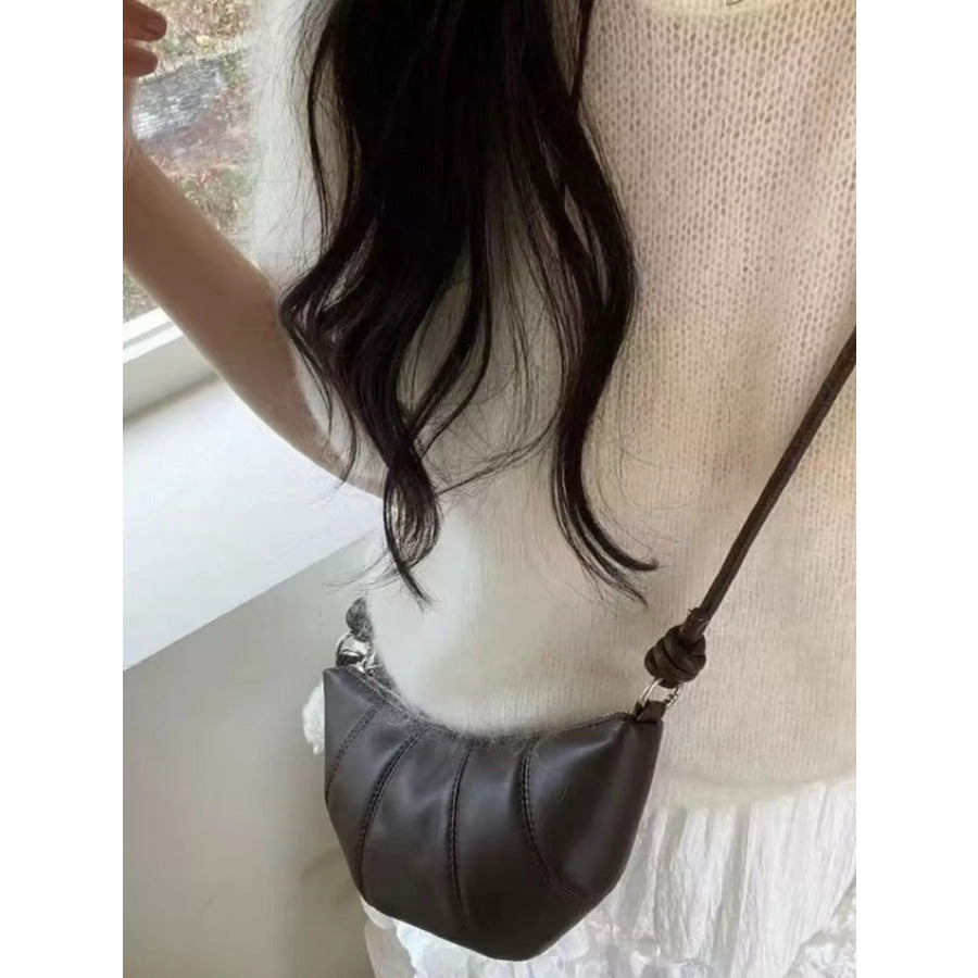 Croissant Shaped Crossbody Bag Apparel and Accessories