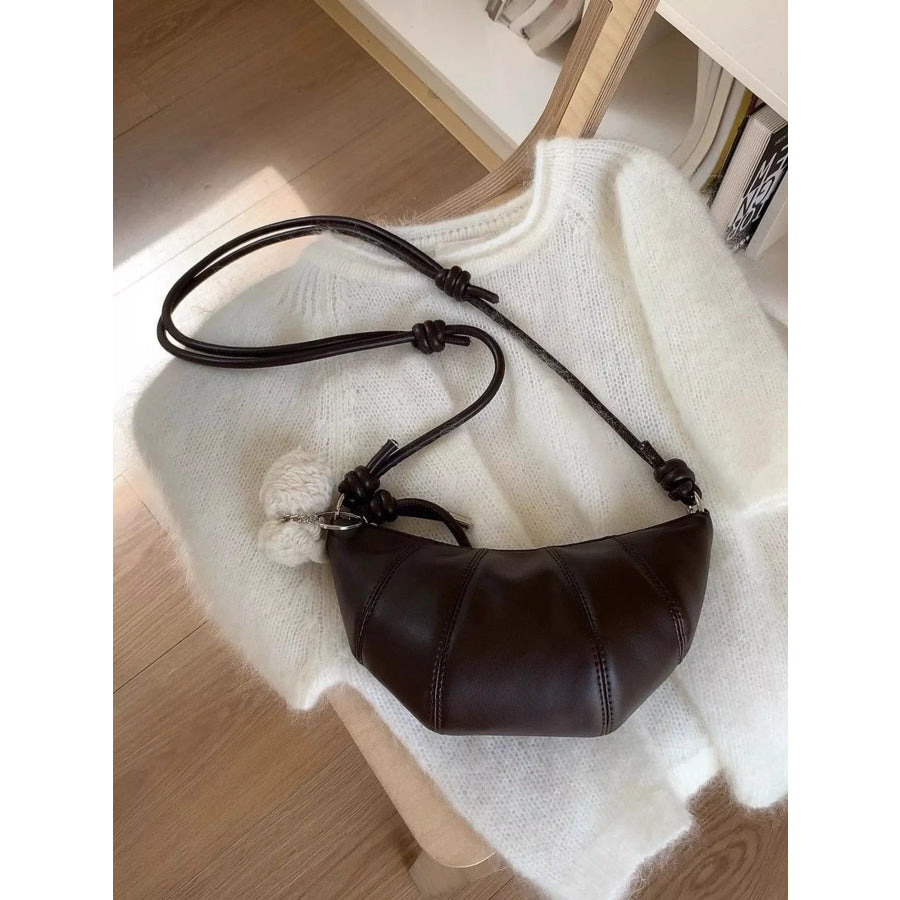 Croissant Shaped Crossbody Bag Apparel and Accessories