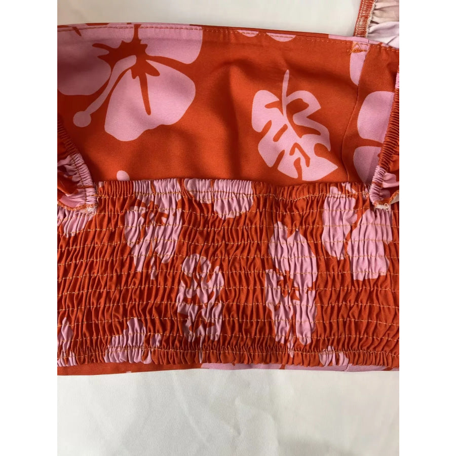 Crop Top and Tiered Maxi Skirt Set Apparel and Accessories