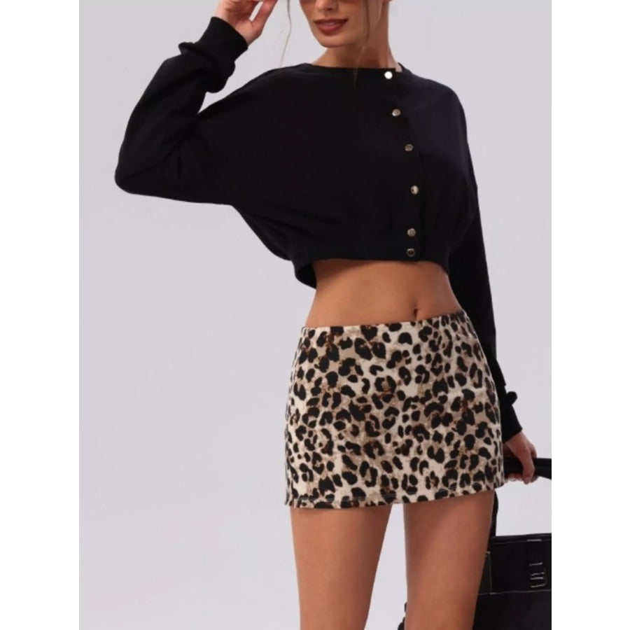 Cropped Button-Down Active Cardigan Apparel and Accessories