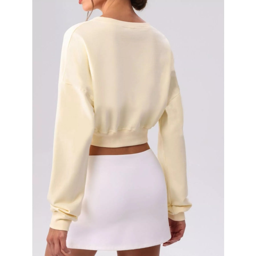 Cropped Button-Down Active Cardigan Apparel and Accessories