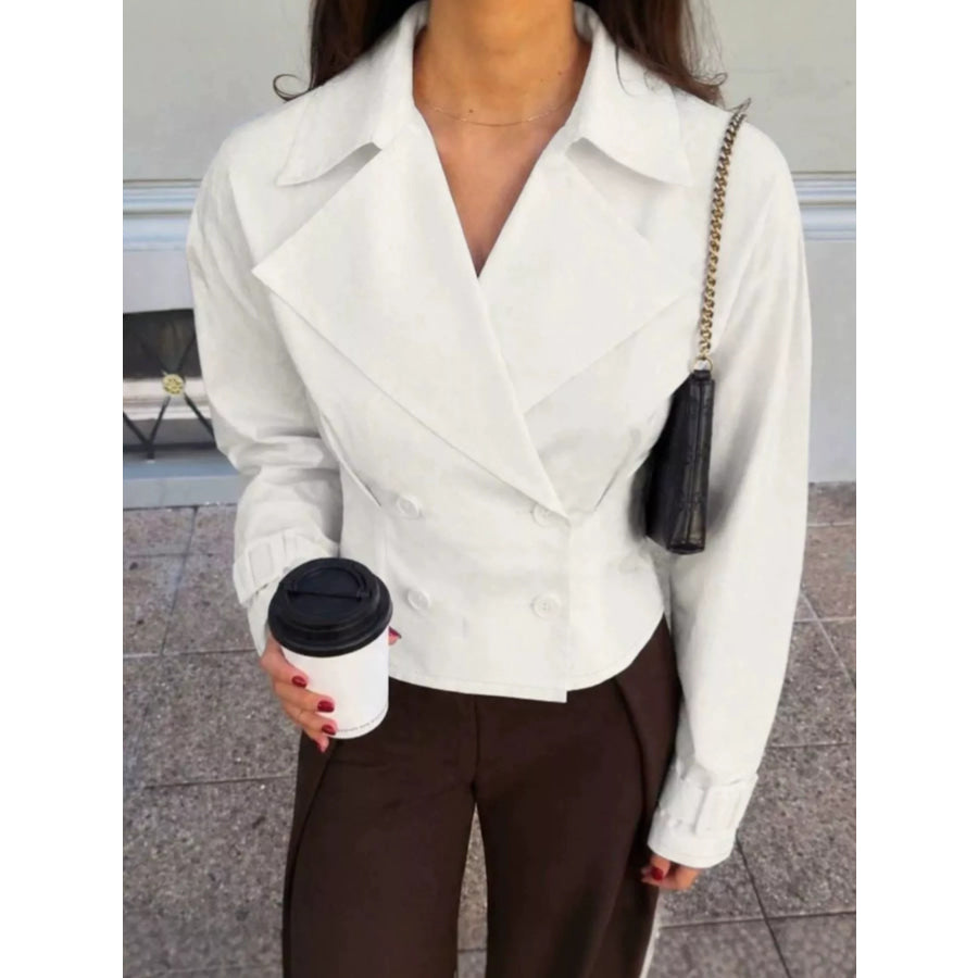 Cropped Double-Breasted Blazer Apparel and Accessories