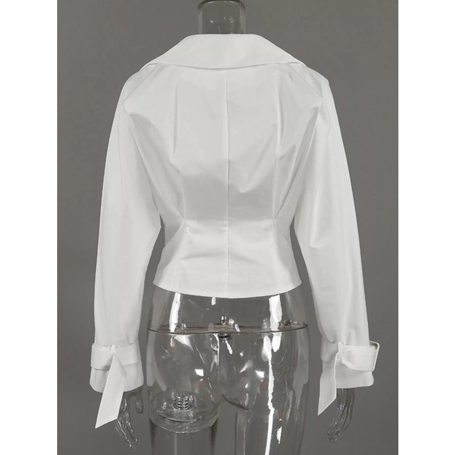 Cropped Double-Breasted Blazer Apparel and Accessories