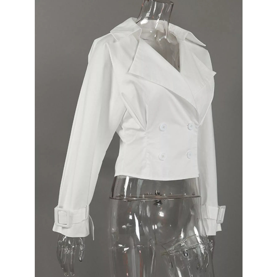 Cropped Double-Breasted Blazer Apparel and Accessories