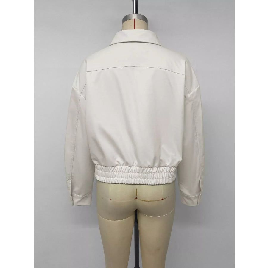 Cropped Faux Leather Jacket Apparel and Accessories