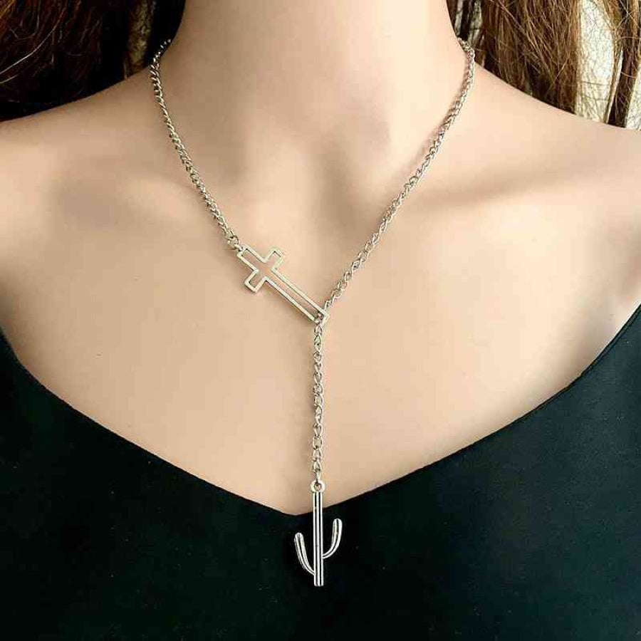 Cross Chain Necklace Style C / One Size