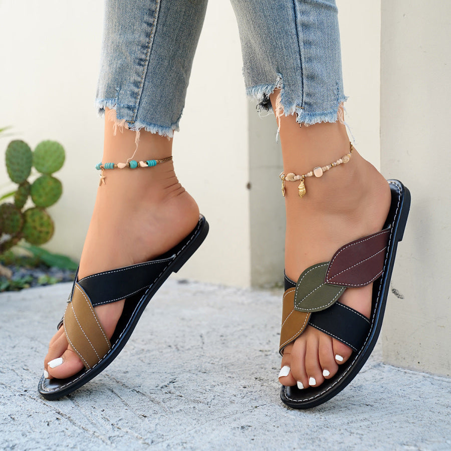 Cross Strap Open Toe Sandals Apparel and Accessories
