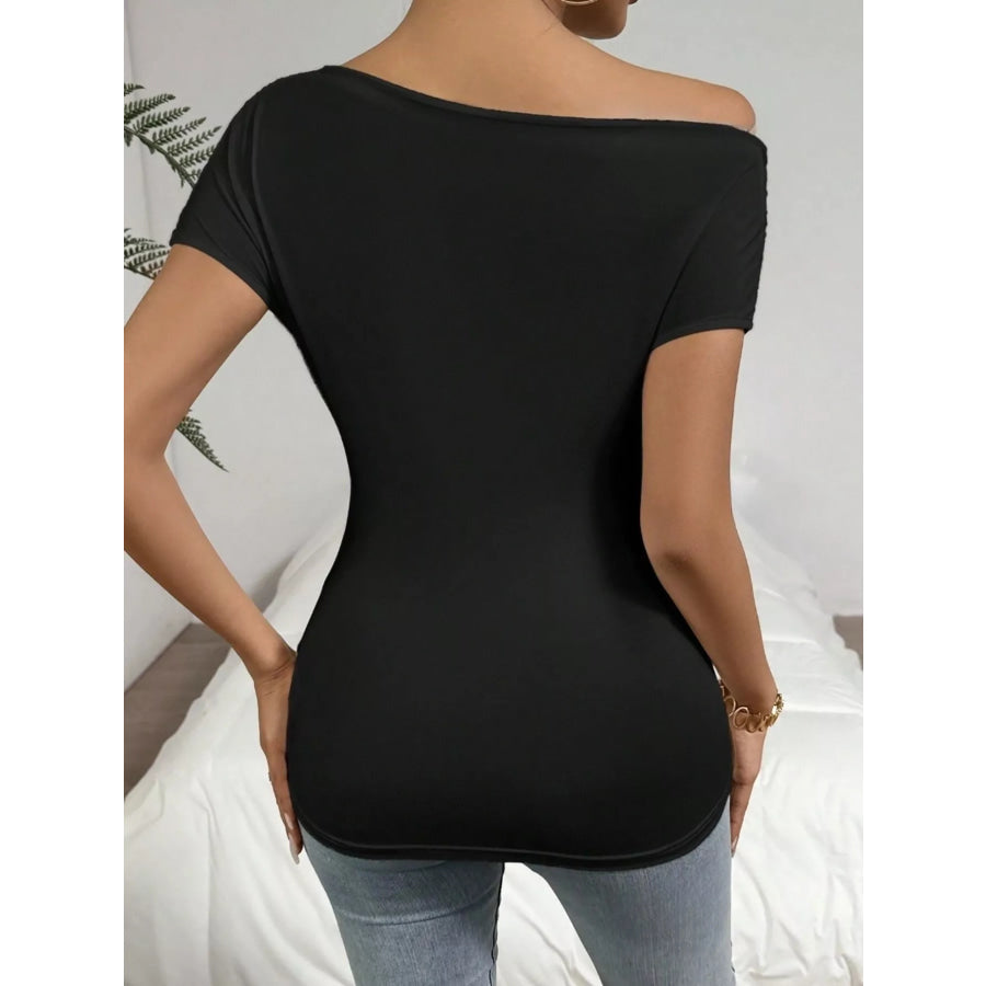 Cross-Wrap Slim Fit Top Apparel and Accessories