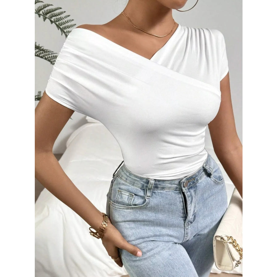 Cross-Wrap Slim Fit Top Apparel and Accessories