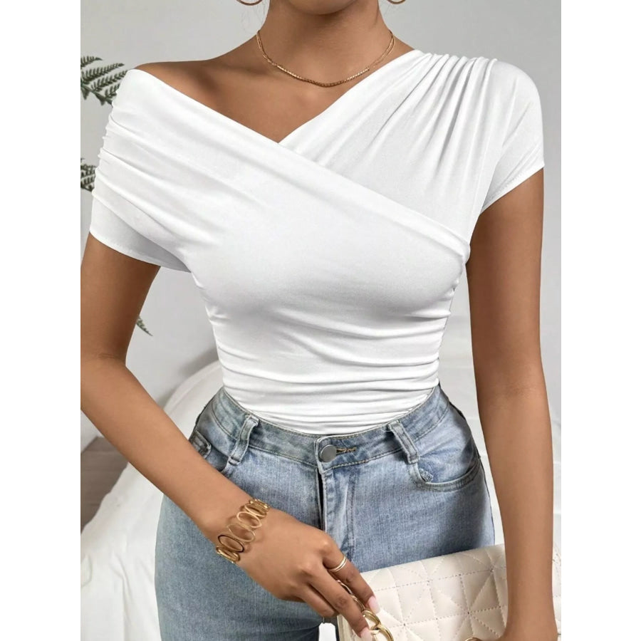 Cross-Wrap Slim Fit Top Apparel and Accessories