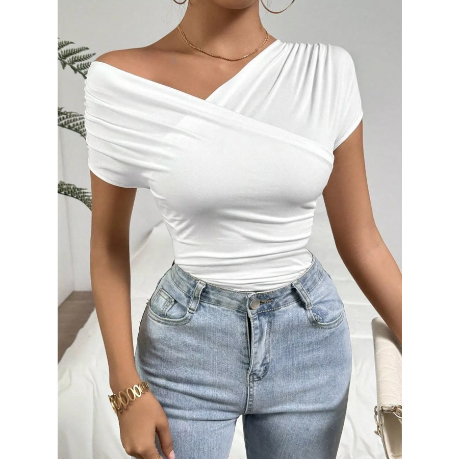 Cross-Wrap Slim Fit Top Apparel and Accessories