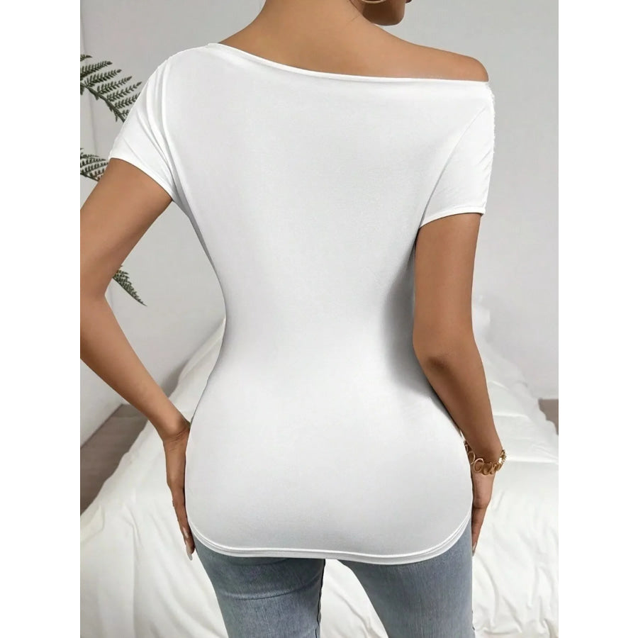 Cross-Wrap Slim Fit Top Apparel and Accessories
