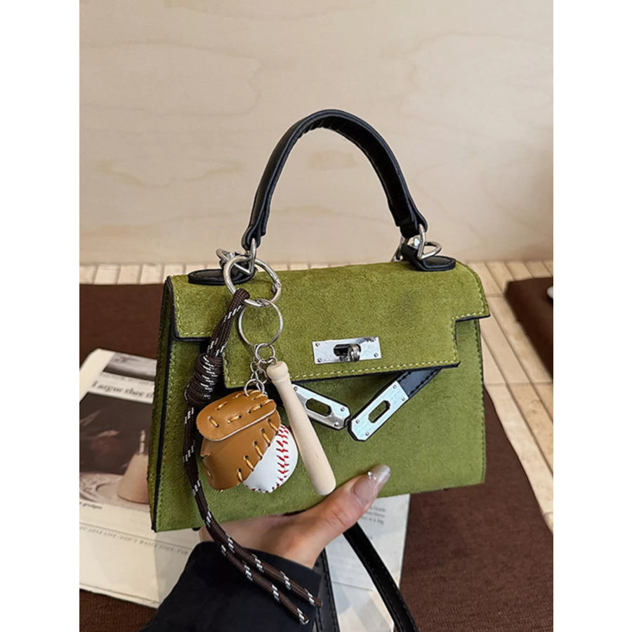 Crossbody Bag with Baseball Charm Apparel and Accessories