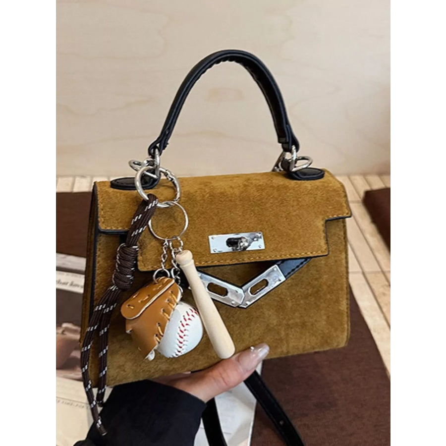 Crossbody Bag with Baseball Charm Apparel and Accessories