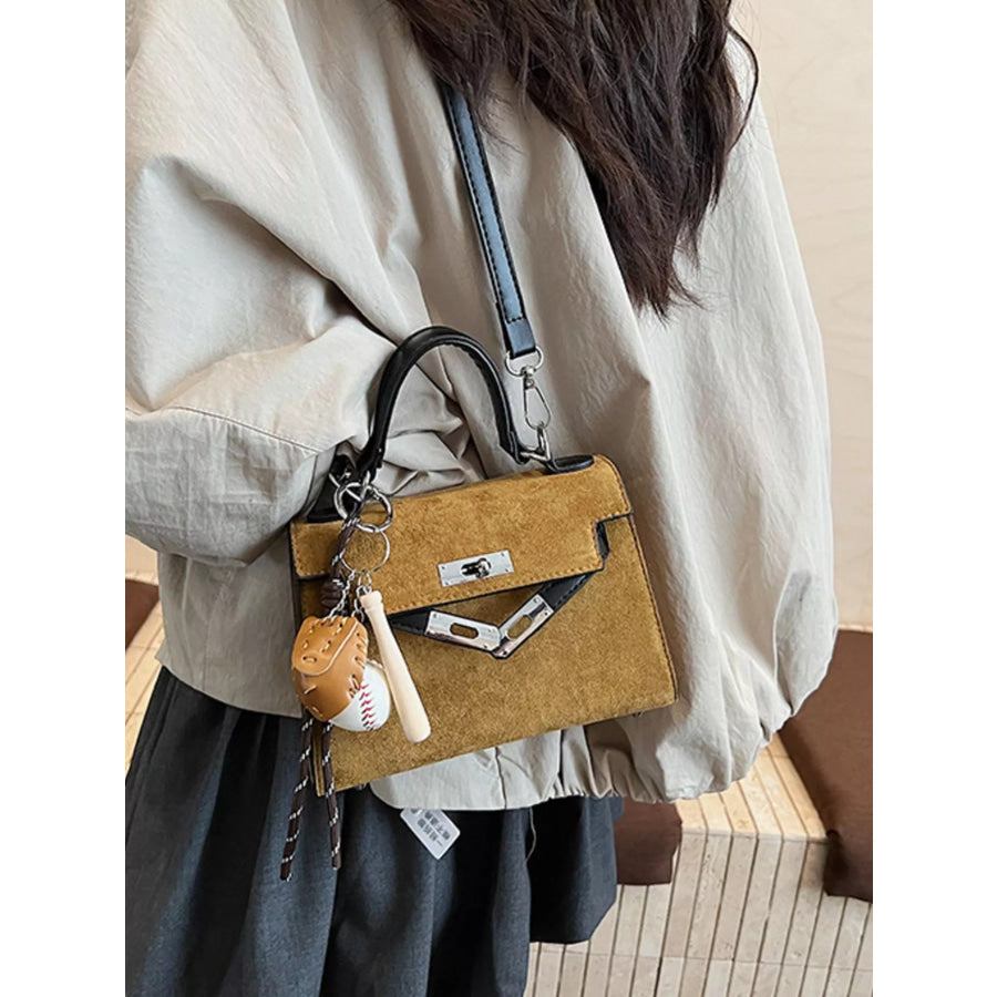 Crossbody Bag with Baseball Charm Apparel and Accessories