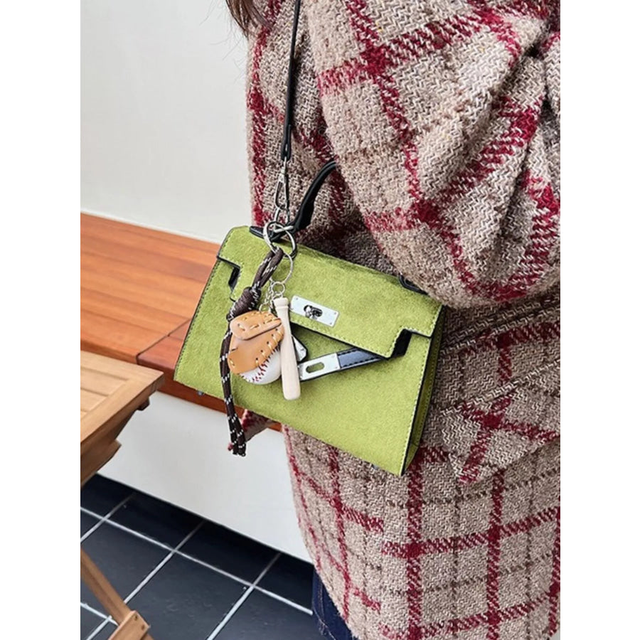 Crossbody Bag with Baseball Charm Apparel and Accessories
