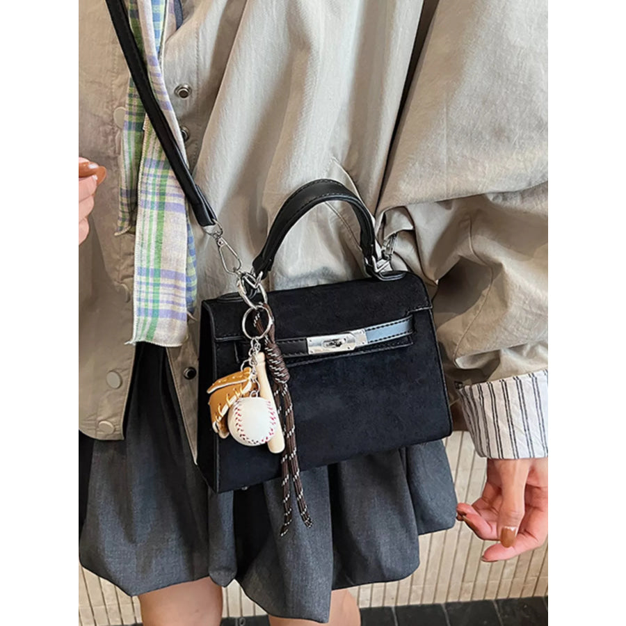 Crossbody Bag with Baseball Charm Apparel and Accessories