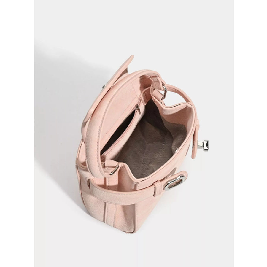 Crossbody Bag with Top Handle Pink / One Size Apparel and Accessories