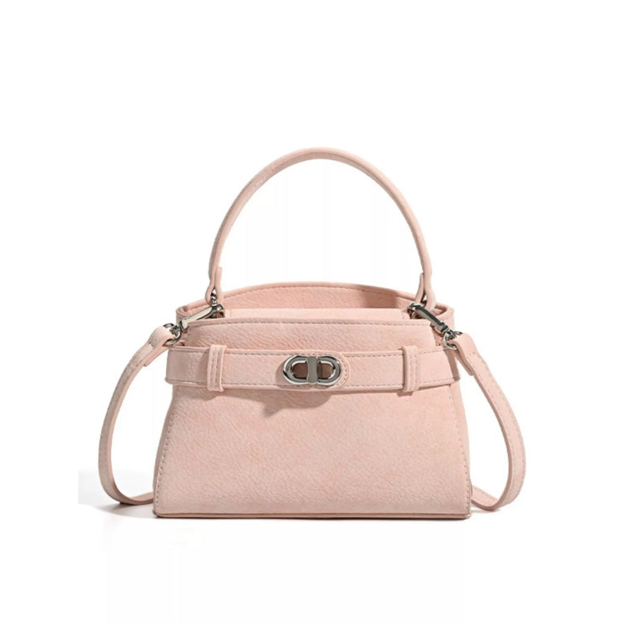 Crossbody Bag with Top Handle Pink / One Size Apparel and Accessories