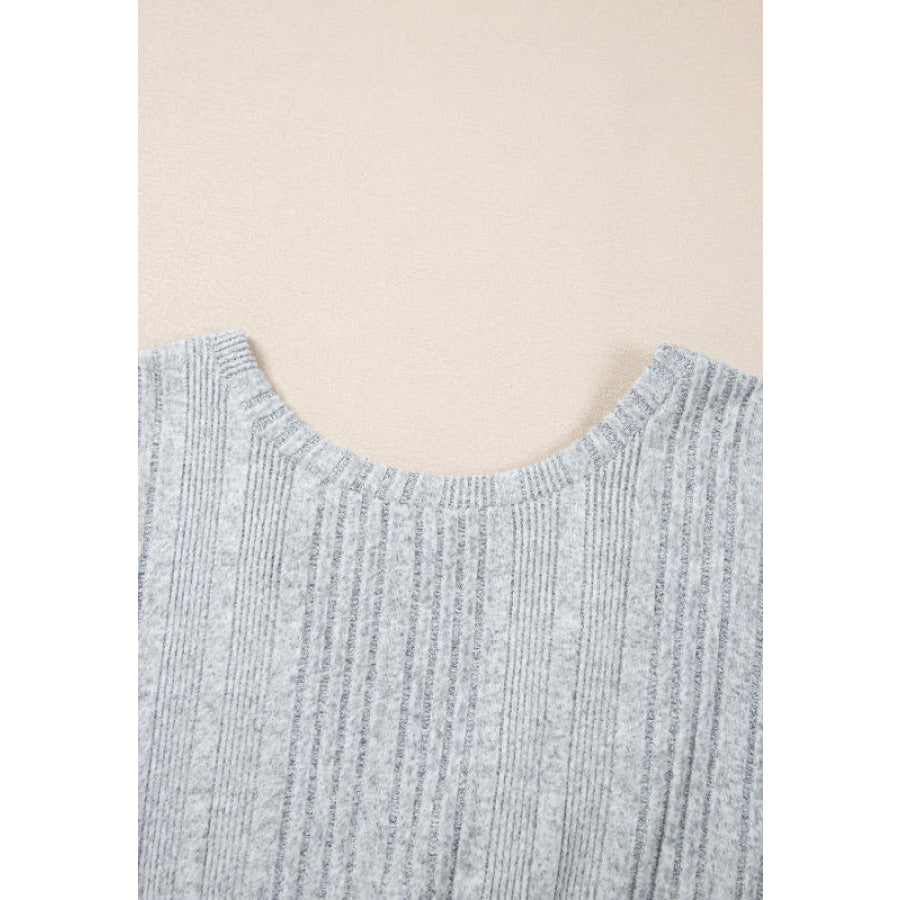 Crossover Backless Long Sleeve Knit Top Apparel and Accessories