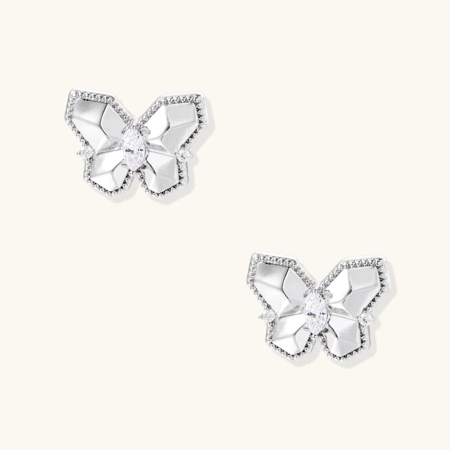 Crystal Butterfly Studs by Sandee Rain Boutique Earrings