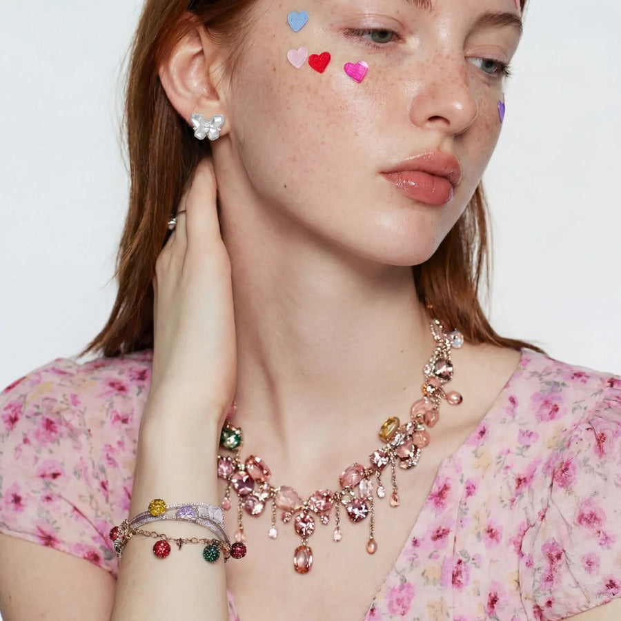 Crystal Butterfly Studs by Sandee Rain Boutique Earrings