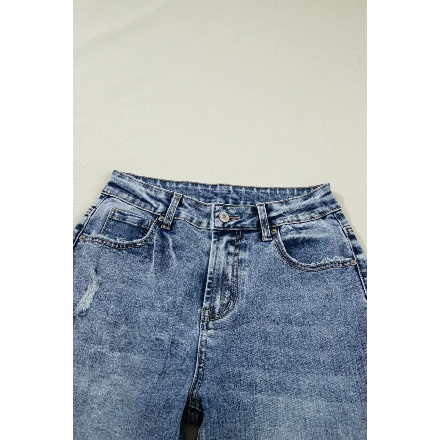 Cuffed Straight Loose Jeans Apparel and Accessories