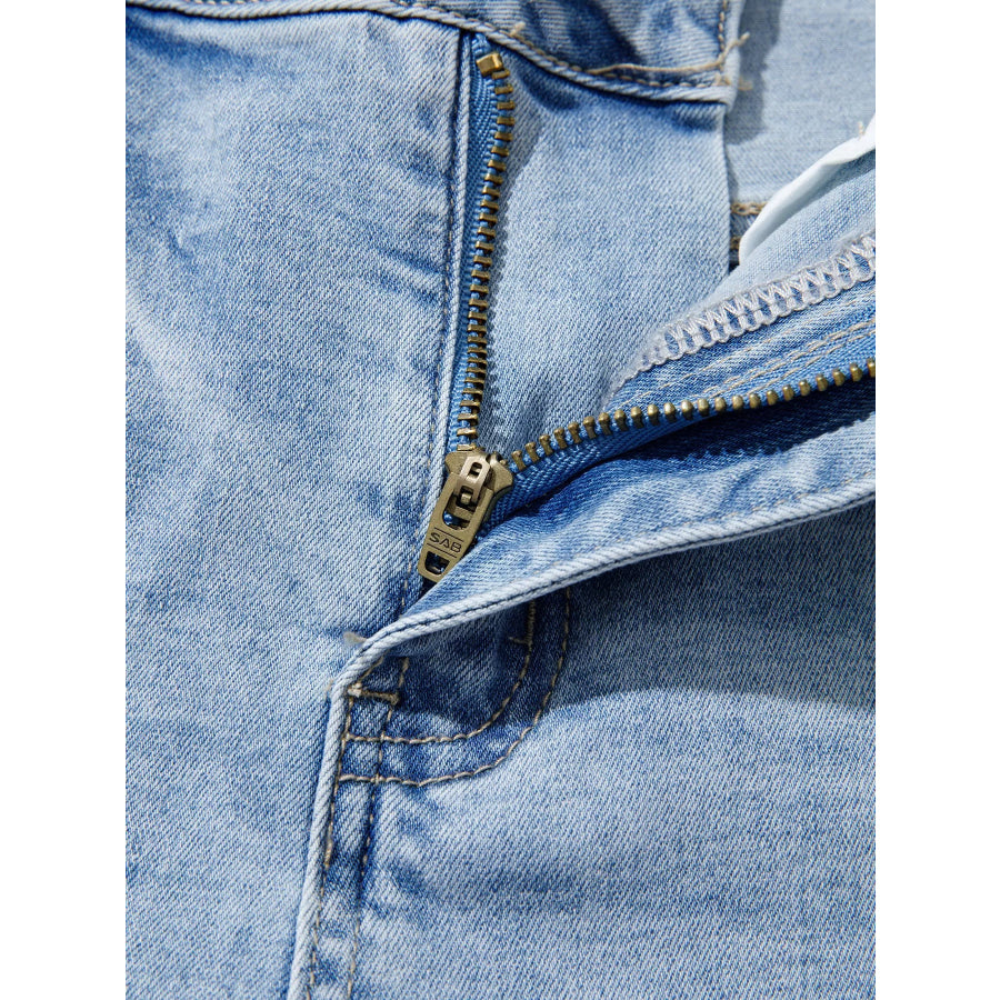 Cuffed Wide-Leg Jeans Apparel and Accessories