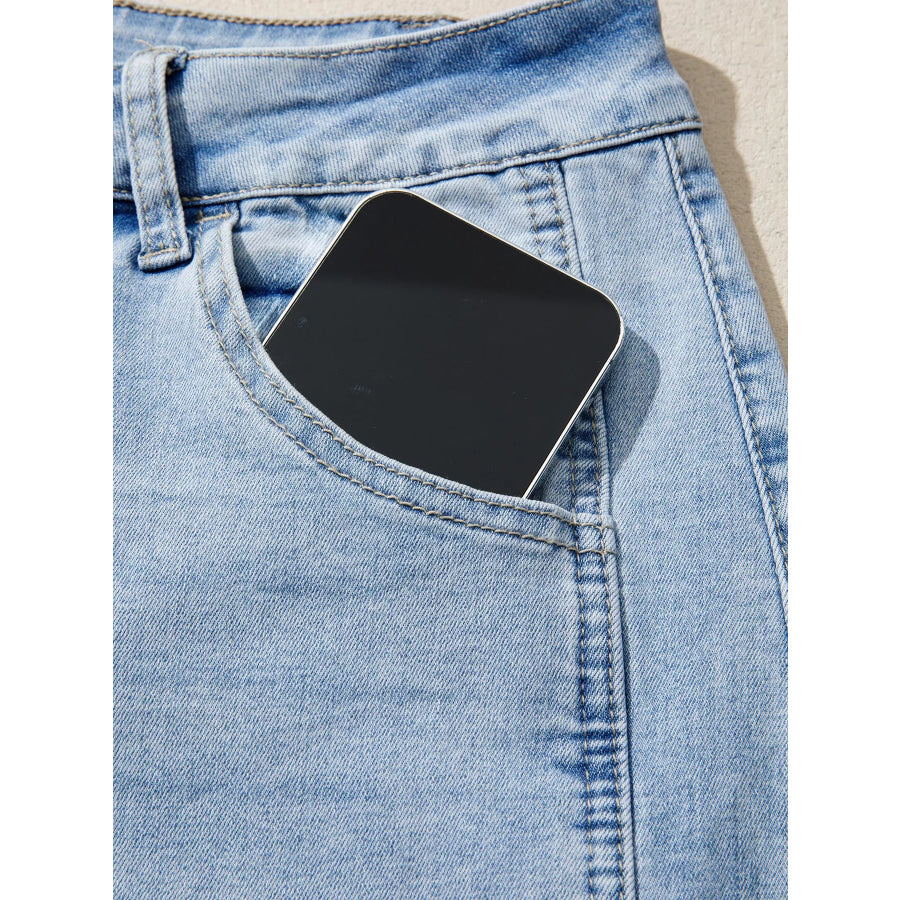 Cuffed Wide-Leg Jeans Apparel and Accessories