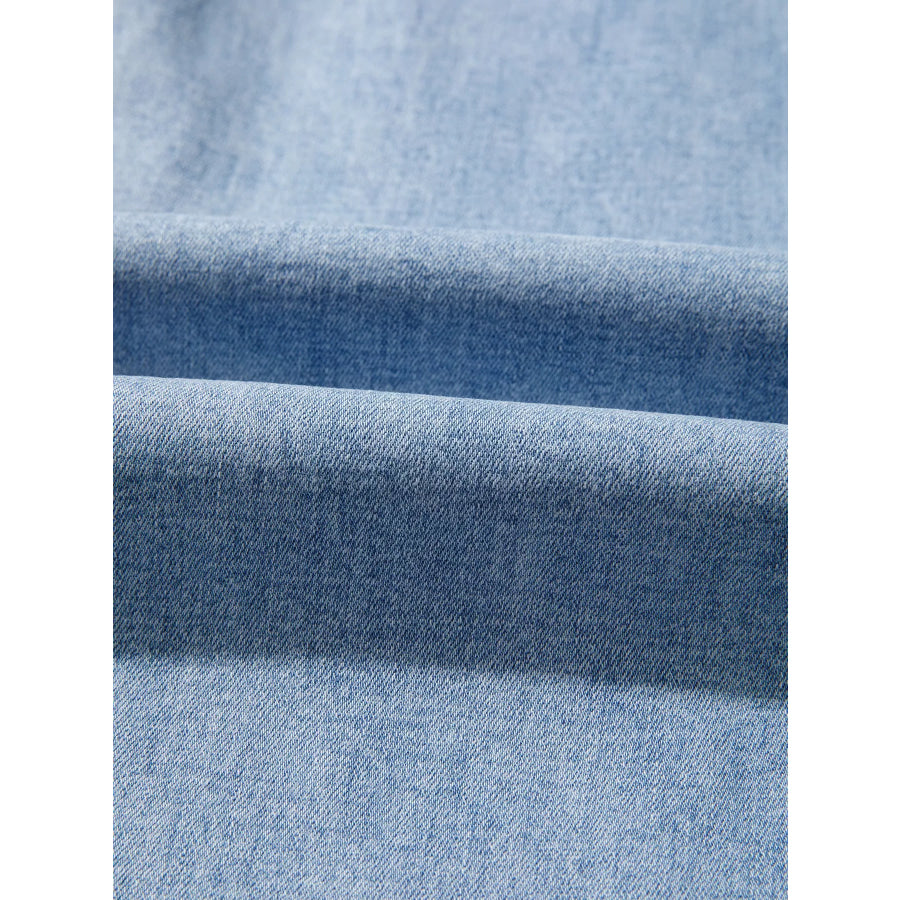 Cuffed Wide-Leg Jeans Apparel and Accessories