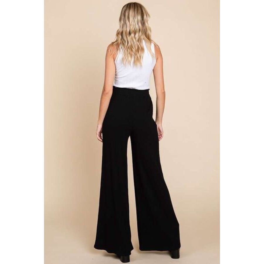 Culture Code Full Size High Waist Wide Leg Pants Apparel and Accessories