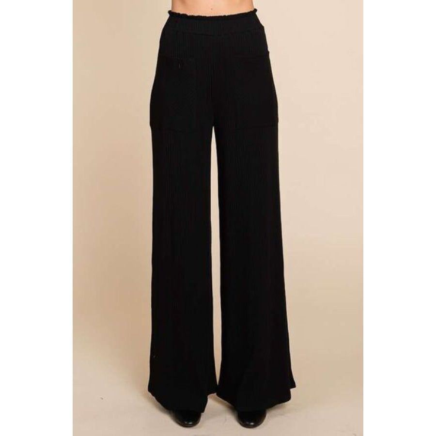 Culture Code Full Size High Waist Wide Leg Pants Apparel and Accessories