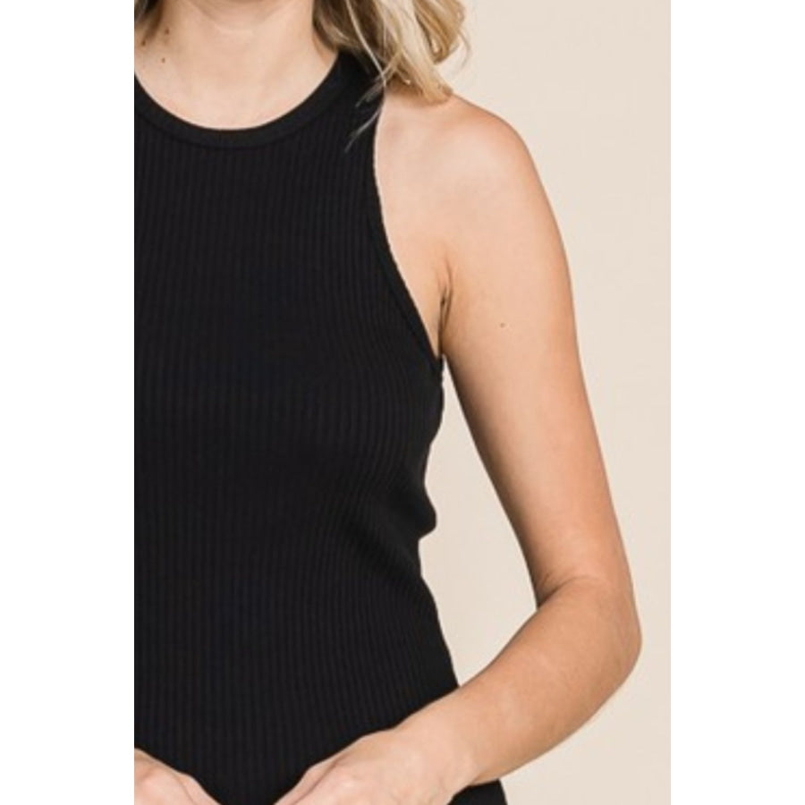 Culture Code Full Size Ribbed Round Neck Tank Apparel and Accessories