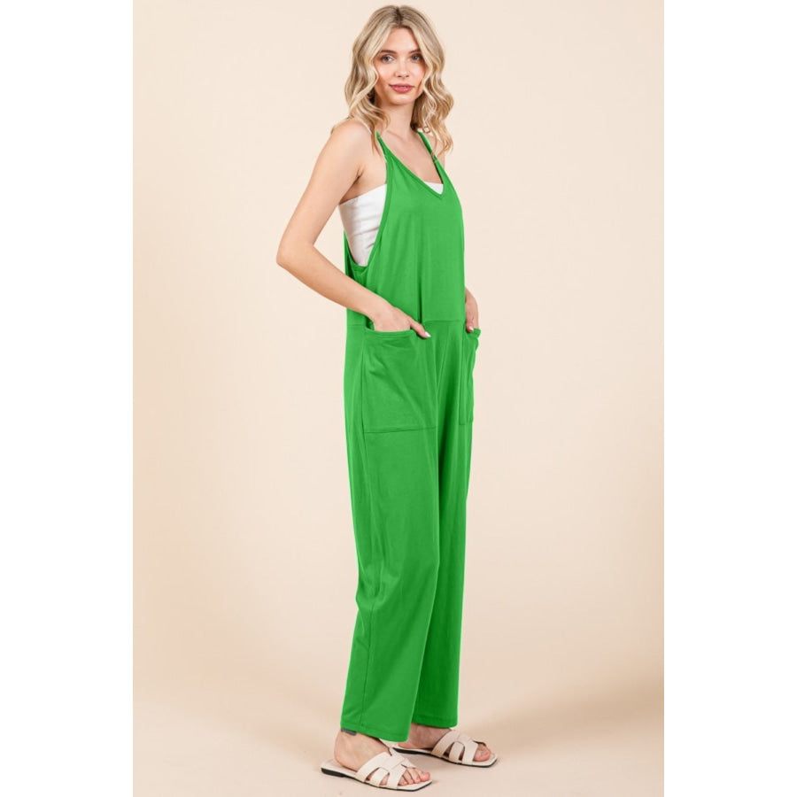 Culture Code Full Size Sleeveless Jumpsuit with Pockets Apparel and Accessories