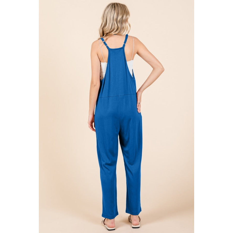 Culture Code Full Size Sleeveless Jumpsuit with Pockets Apparel and Accessories