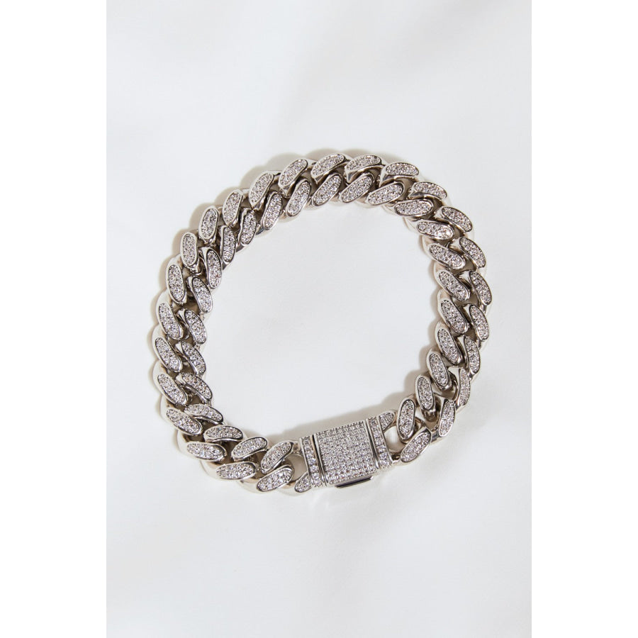 Curb Chain Bracelet Silver / 7 Apparel and Accessories