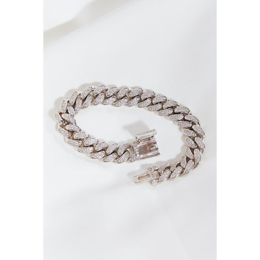 Curb Chain Bracelet Silver / 7 Apparel and Accessories