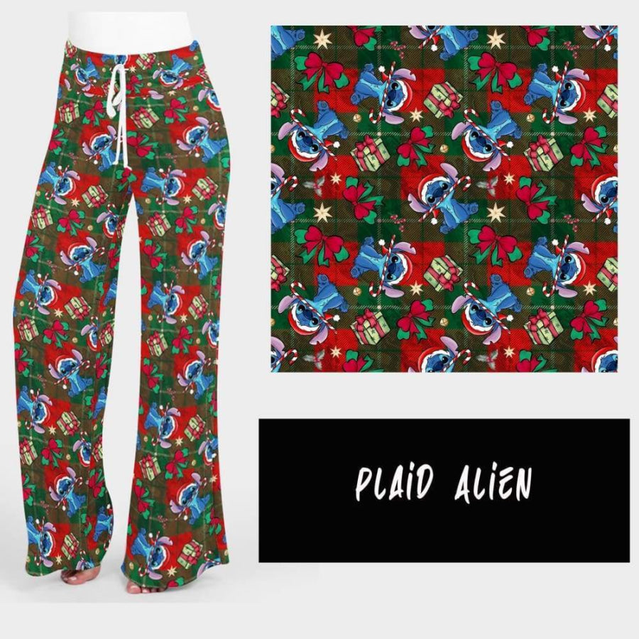 1 Custom Lounge Pants Plaid Alien / S/M Leggings