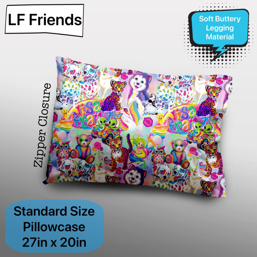 Preorder Custom Design Buttery Soft Pillowcases (each) - Closes 9 Jun - ETA late Sep 2023 Colourful Dinosaurs Pillowcase